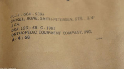 OEC Smith-Peterson Bone Chisel 8-1/4in Straight 3/4in Size:3 Stainless